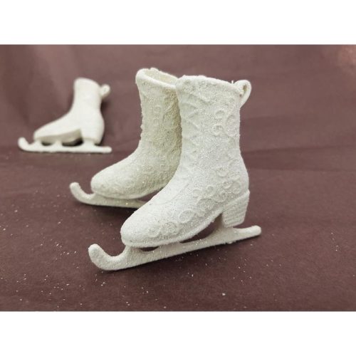 Csillámos korcsolya cipő dísz 3db/cs