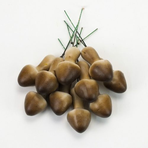 Erdei gomba - sötétbarna 5,3x2,5cm 5db/csomag