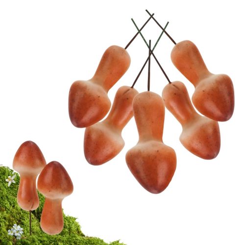 Erdei gomba - világosbarna 5,3x2,5cm 5db/csomag