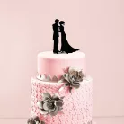 Esküvői tortadísz fekete