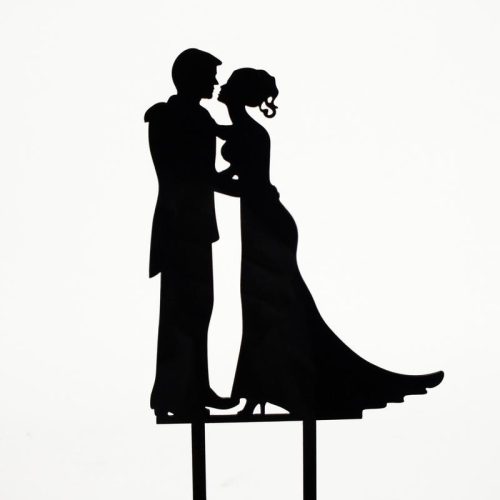 Esküvői tortadísz fekete