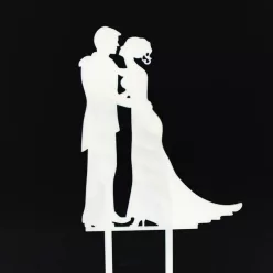 7683 1 Esküvői tortadísz fehér