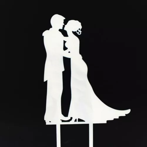 7683 1 Esküvői tortadísz fehér