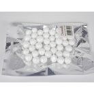 Polisztirol golyó KICSI csillámos - FEHÉR