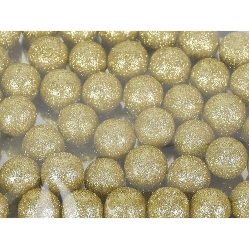 Polisztirol golyó KICSI csillámos - ARANY