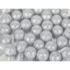 Polisztirol golyó nagy csillámos - EZÜST