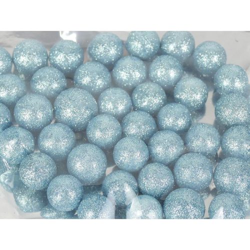 Polisztirol golyó nagy csillámos - COUNTRY KÉK