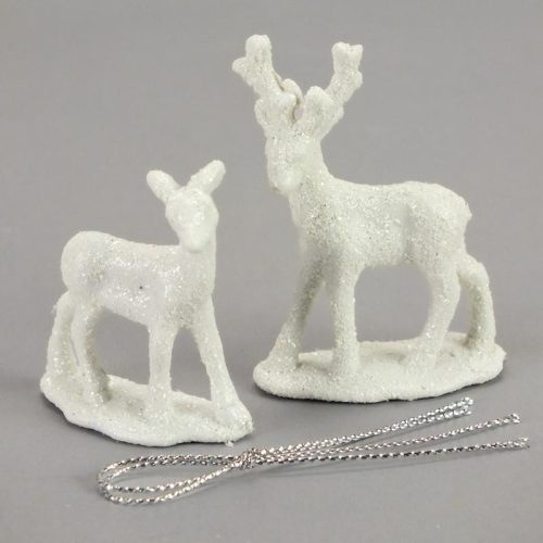 Mini szarvas pár fehér