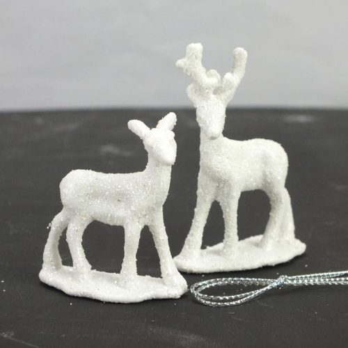 Mini szarvas pár fehér