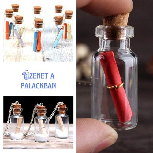 Üvegcse parafadugóval 2,4x1,3cm 10db/csomag