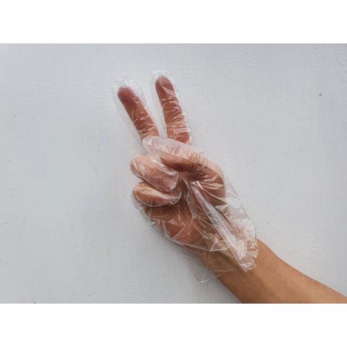 Eldobható fólia kesztyű 100db/cs
