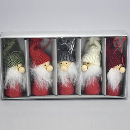 Kötött sapkás manók 5db/doboz