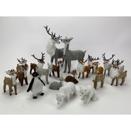 Őzike ülő barna prémium 6cm