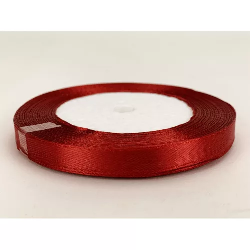 Bordó szatén szalag 1cm x 22méter