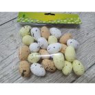 Festett polisztirol tojás természetes színek 2cm x 3cm 24db/csomag