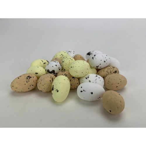 Festett polisztirol tojás természetes színek 2cm x 3cm 24db/csomag