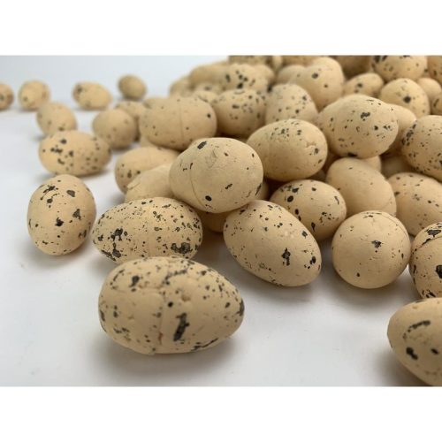 Festett polisztirol tojás természetes színek 3cm x 4cm 120db/csomag - púder OKOSÁR!