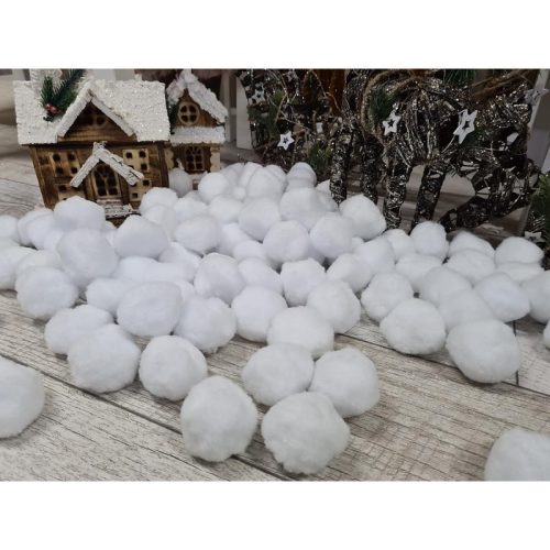 Hógolyó zsenília 6-7cm 10db/csomag