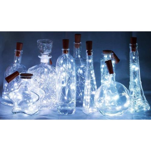 LED fényfüzér dugóval 20LED/2m - hideg fény 10db/csomag - OKOSÁR!