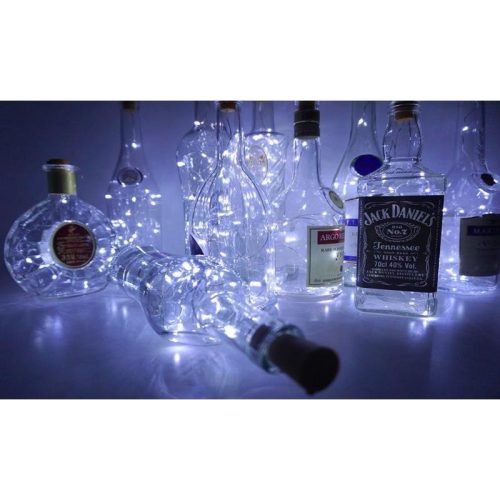 LED fényfüzér dugóval 20LED/2m - hideg fény 10db/csomag - OKOSÁR!