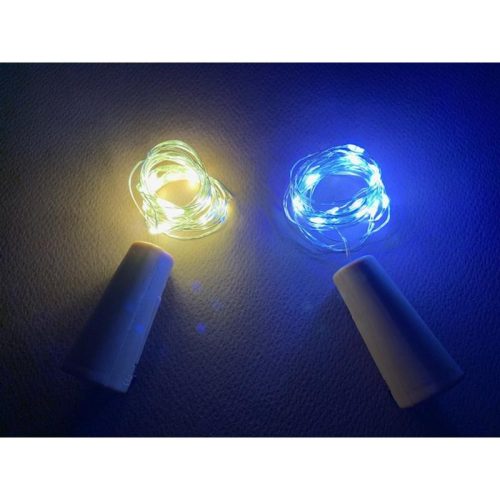 LED fényfüzér dugóval 20LED/2m - hideg fény 10db/csomag - OKOSÁR!