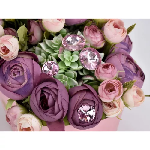 Kristály strassz rózsaszín 14mm 12db/csomag