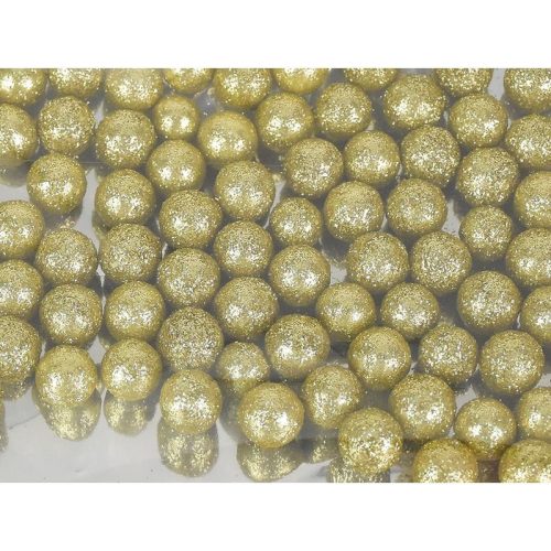 Polisztirol golyó MINI csillámos - ARANY