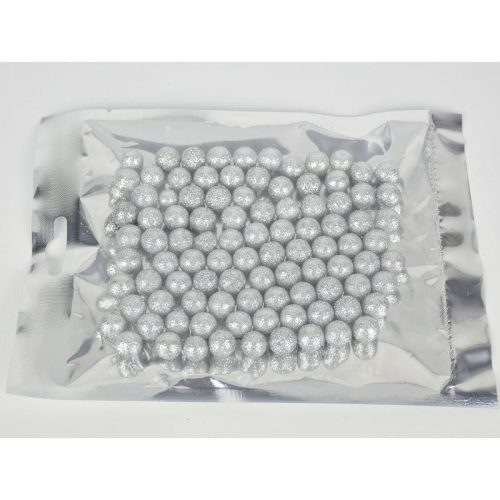 Polisztirol golyó MINI csillámos - EZÜST