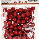 Polisztirol golyó kicsi csillámos - PIROS