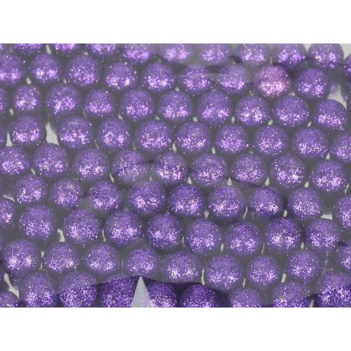 Polisztirol golyó kicsi csillámos - SÖTÉTLILA