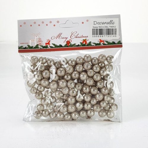 Polisztirol golyó MINI csillámos - PEZSGŐ