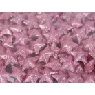 Polisztirol csillag kicsi csillámos - SÖTÉTRÓZSASZÍN