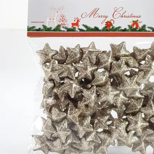 Polisztirol csillag kicsi csillámos - PEZSGŐ