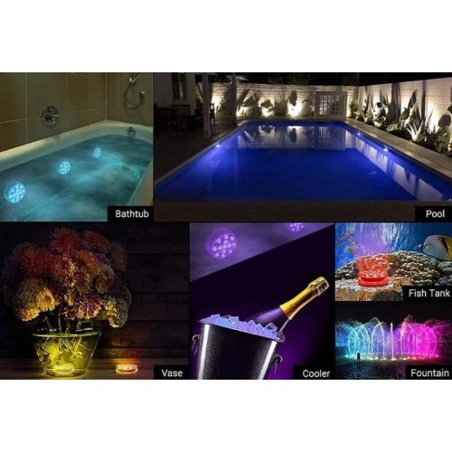 Merülő party fény vízálló 10 ledes 4db - OKOSÁR!