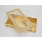 Lapos tégla papírdoboz arany belsővel natúr