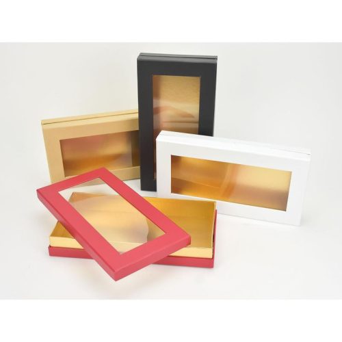 Lapos tégla papírdoboz arany belsővel natúr