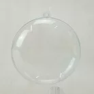 Ajándéktartó szétválasztható gömb műanyag lapos 7x2,5cm 5db/cs