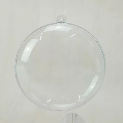 Ajándéktartó szétválasztható gömb műanyag lapos 7x2,5cm 5db/cs