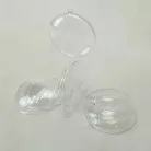 Ajándéktartó szétválasztható gömb műanyag lapos 7x2,5cm 5db/cs