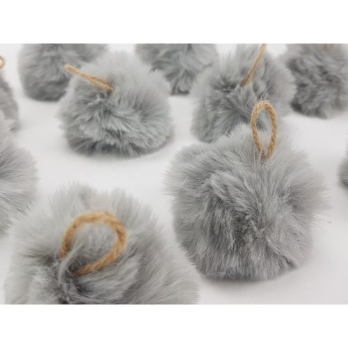 Pihe-puha szőrgombóc 6cm 10db/cs szürke