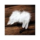 Angyalszárny akasztós tollas 9,5 cm fehér 10db - OKOSÁR!
