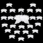 Angyalszárny akasztós tollas 9,5 cm fehér 10db - OKOSÁR!