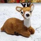 Őzike ülő aranybarna prémium 6cm