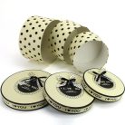 Pöttyös papírdoboz krém 3db/szett