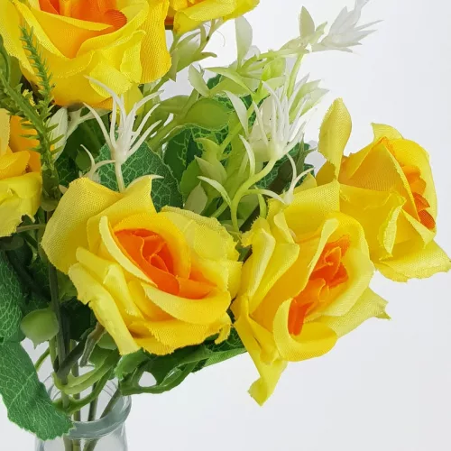 Rózsacsokor 10 fejes sárga