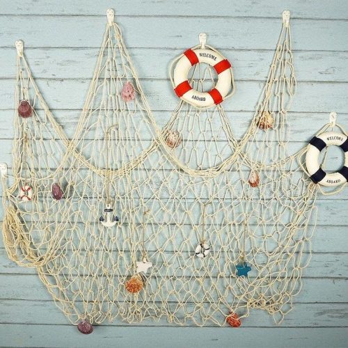 Dekorációs halászháló - natúr 150x200cm