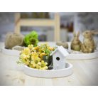 Fa tálca 35cm fehér/natúr