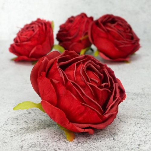 Százlevelű rózsa fej - bordó 4db/csomag