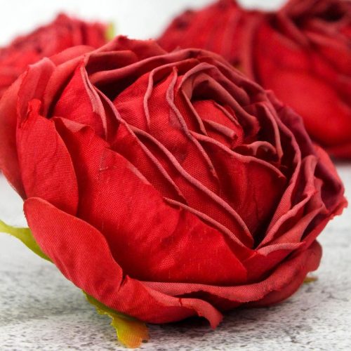 Százlevelű rózsa fej - bordó 4db/csomag