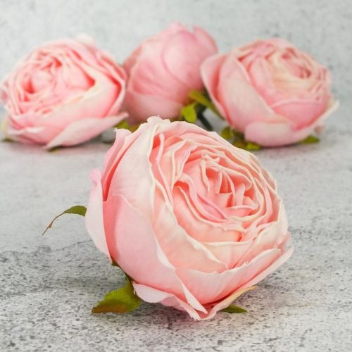 Százlevelű rózsa fej - cirmos rózsaszín 4db/csomag